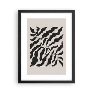 Póster en marco negro - La naturaleza de un cuadrado - 30x40 cm