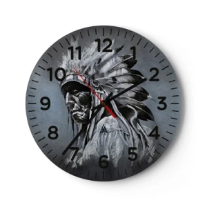 Reloj de pared - Reloj de vidrio - Regreso a las raíces - 30x30 cm