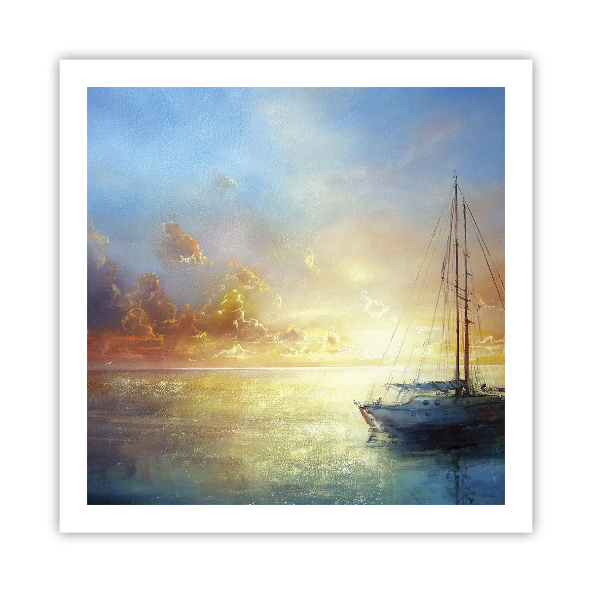 Póster - En una bahía dorada - 60x60 cm