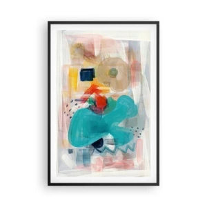 Póster en marco negro - Un juego de colores - 61x91 cm