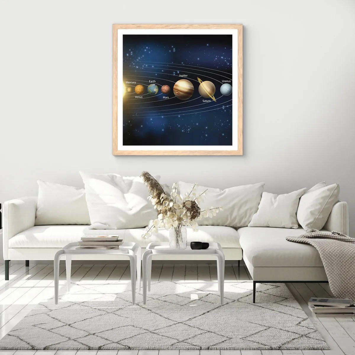 Póster en marco roble claro - Uno de diez - 30x30 cm