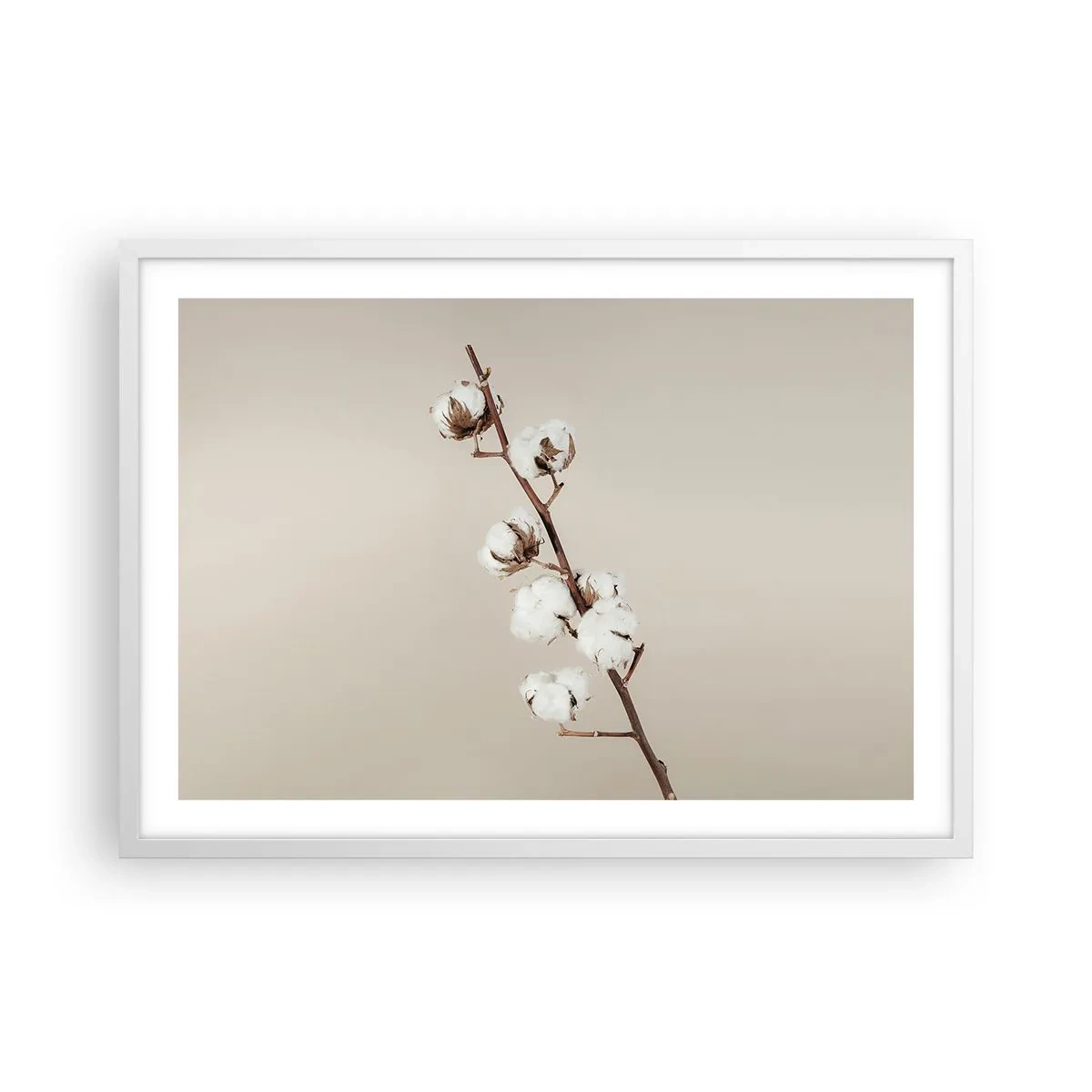 Póster en marco blanco - En la fuente de la suavidad - 70x50 cm