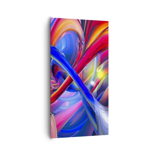 Cuadro sobre lienzo - Impresión de Imagen - Una danza de colores - 65x120 cm