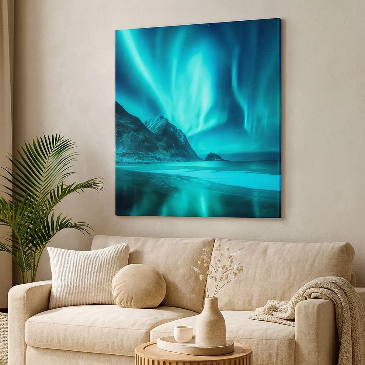 Cuadro sobre lienzo - Impresión de Imagen - Maravillas del norte - 30x30 cm