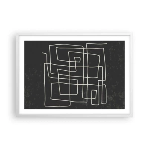 Póster en marco blanco - No es tan sencillo - 70x50 cm