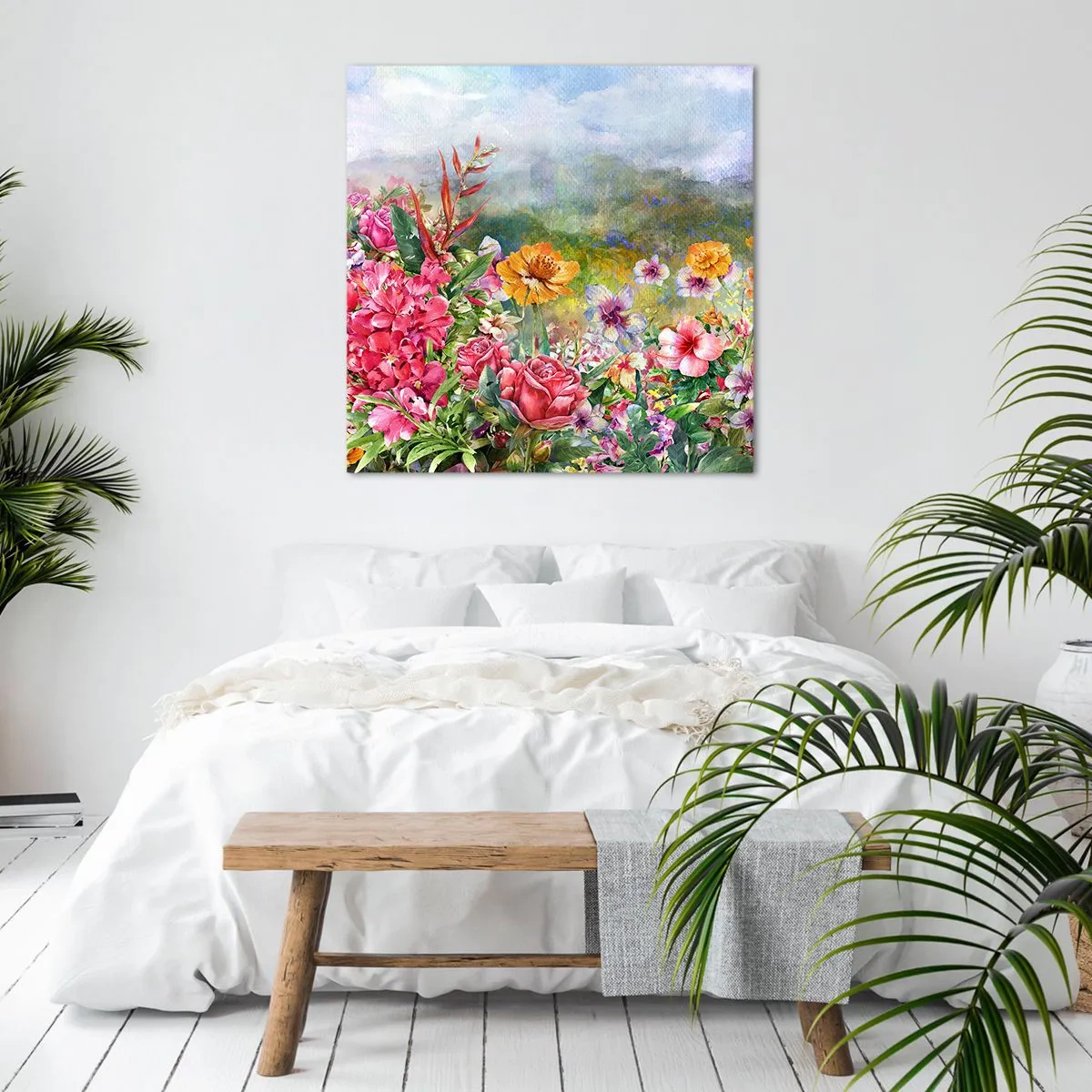 Cuadro sobre lienzo - Impresión de Imagen - Un jardín enloquecido - 30x30 cm