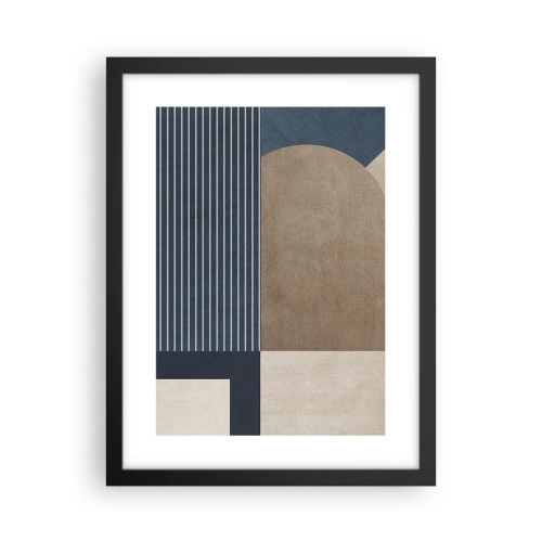 Póster en marco negro - Composición de sencillez y redondez - 30x40 cm