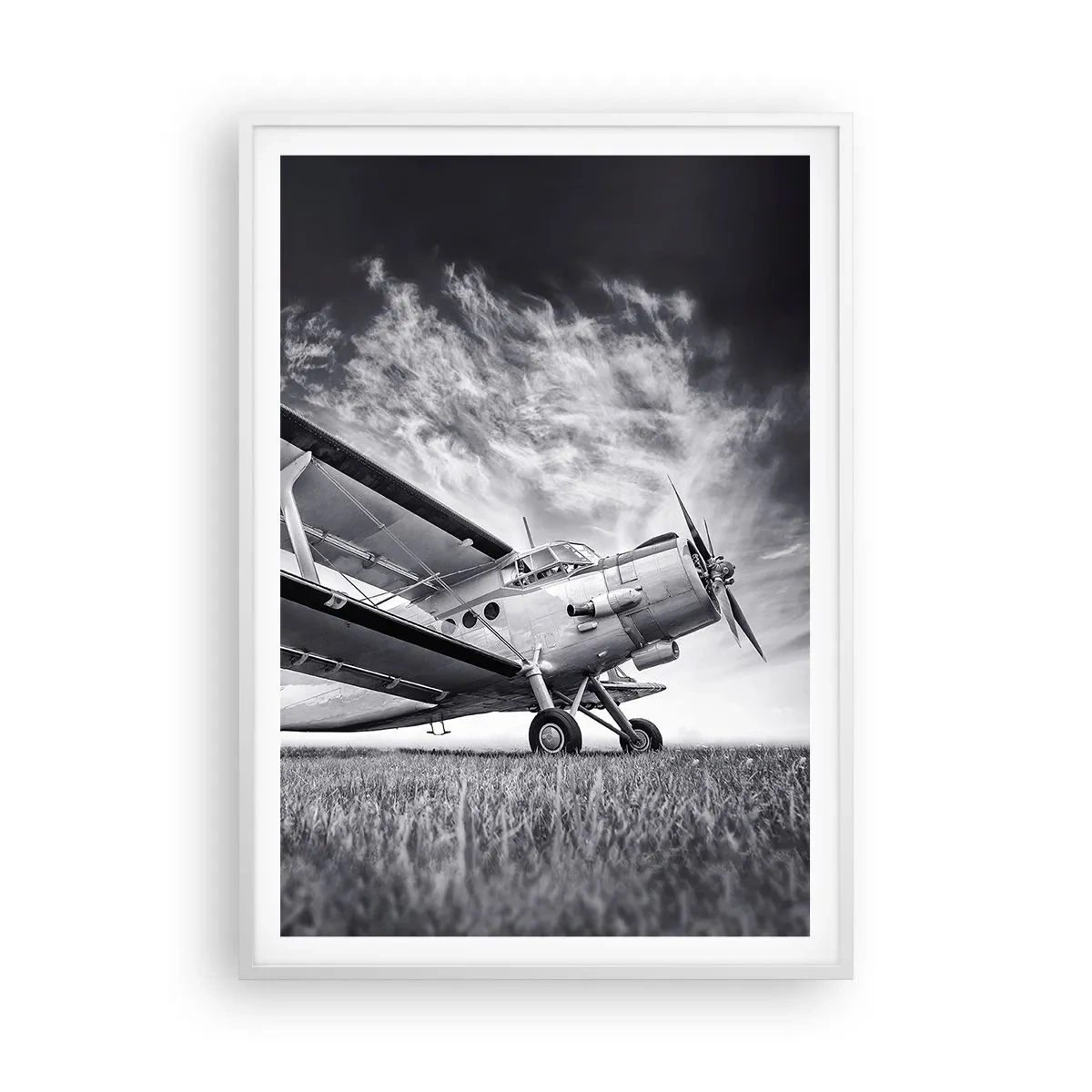 Póster en marco blanco - El vagamundo alado - 70x100 cm