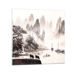 Cuadro sobre vidrio - Impresiones sobre Vidrio - La exótica vida cotidiana de Oriente - 30x30 cm