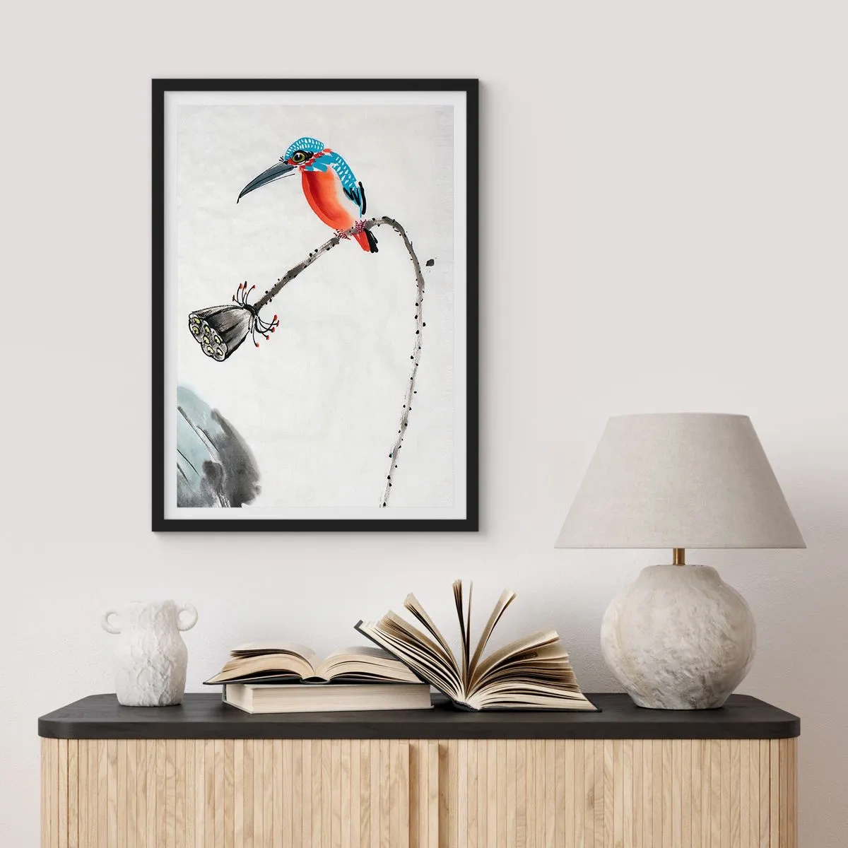 Póster en marco negro - La vida de la pradera - 40x50 cm