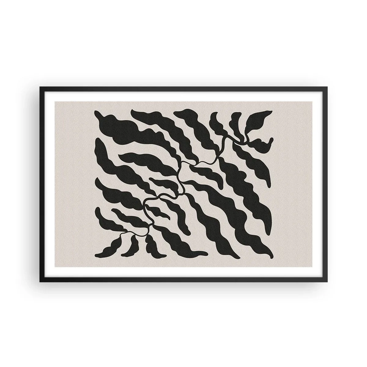 Póster en marco negro - La naturaleza de un cuadrado - 91x61 cm