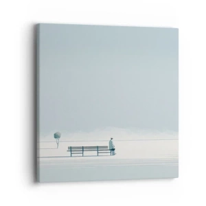 Cuadro sobre lienzo - Impresión de Imagen - Sí, estoy esperando - 40x40 cm