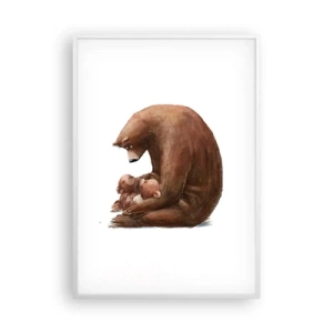 Póster en marco blanco - Dulces sueños, niños - 70x100 cm