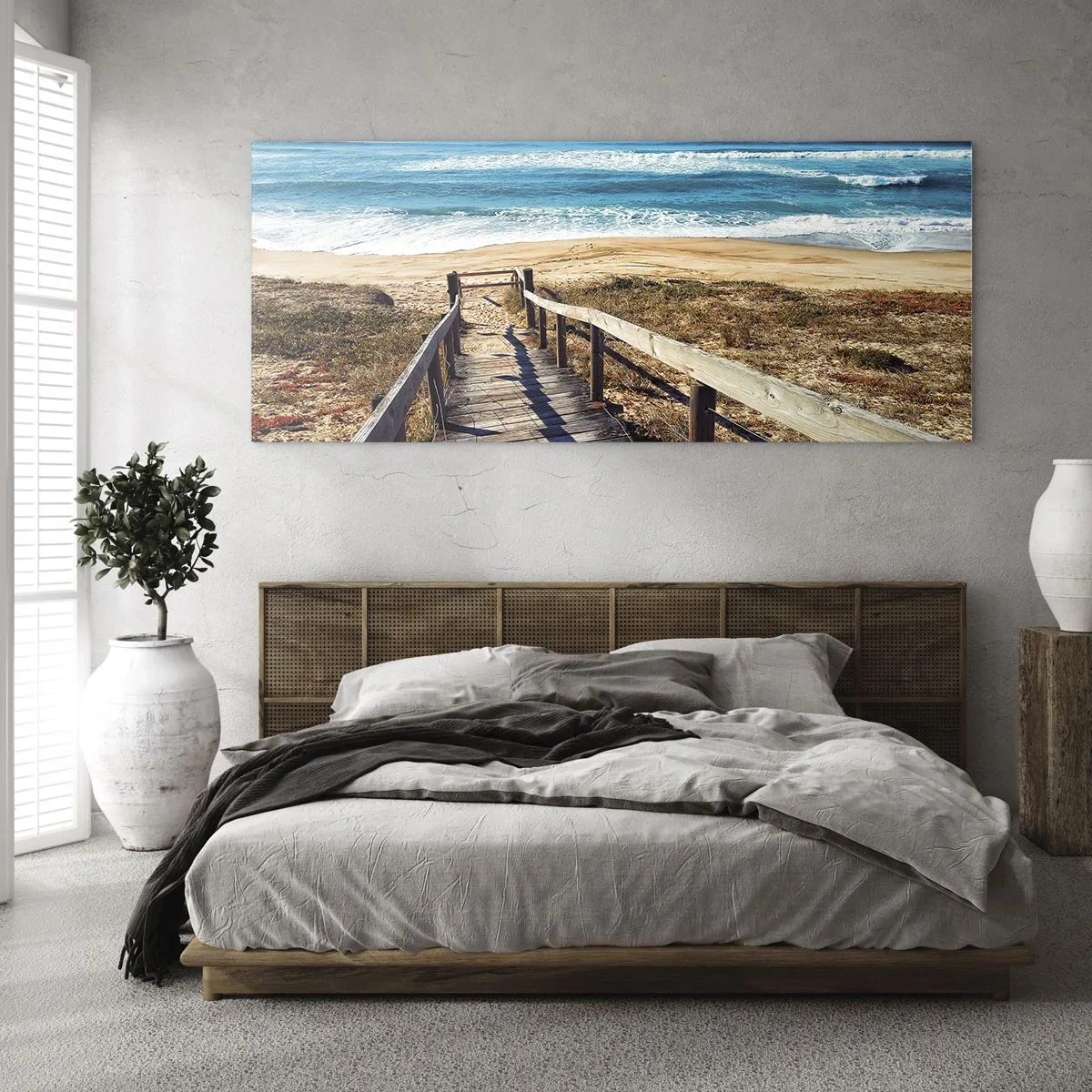 Cuadro sobre vidrio - Impresiones sobre Vidrio - ¡Corre! - 90x30 cm