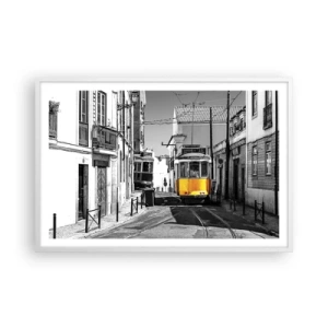 Póster en marco blanco - Espíritu de Lisboa - 91x61 cm