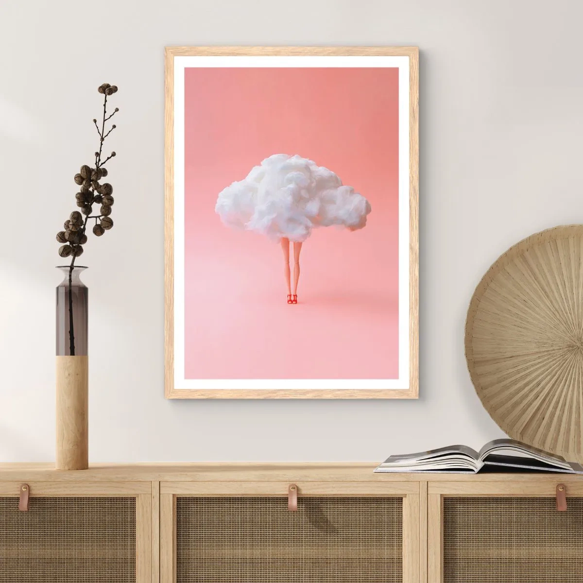 Póster en marco roble claro - Dulce promesa - 70x100 cm