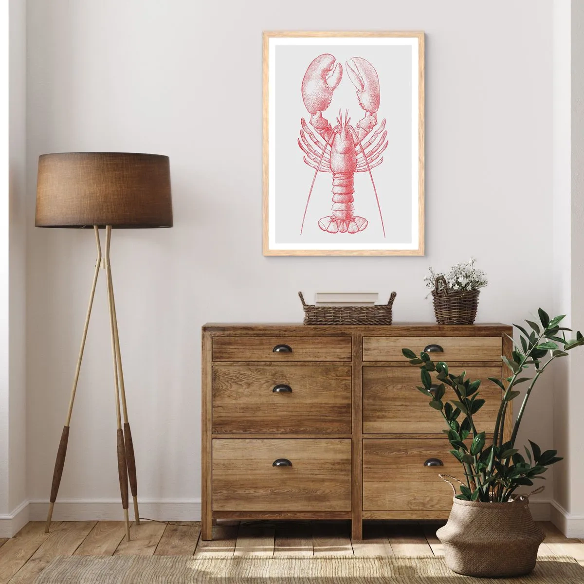 Póster en marco roble claro - La reina de los fondos rocosos - 70x100 cm