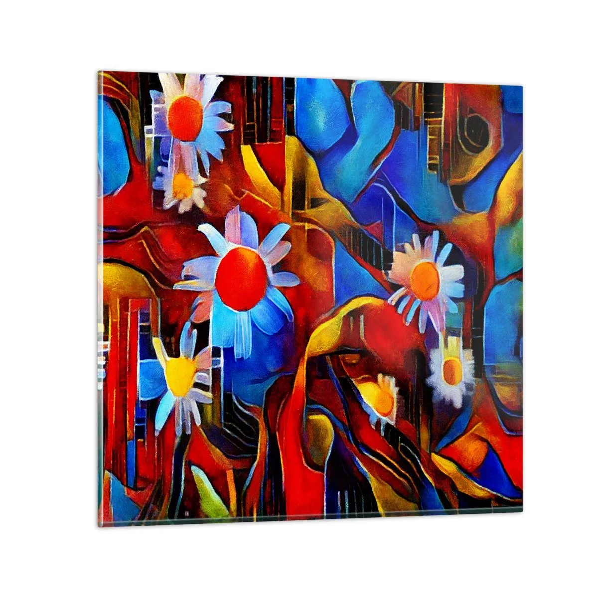 Cuadro sobre vidrio - Impresiones sobre Vidrio - Colores de la vida - 40x40 cm