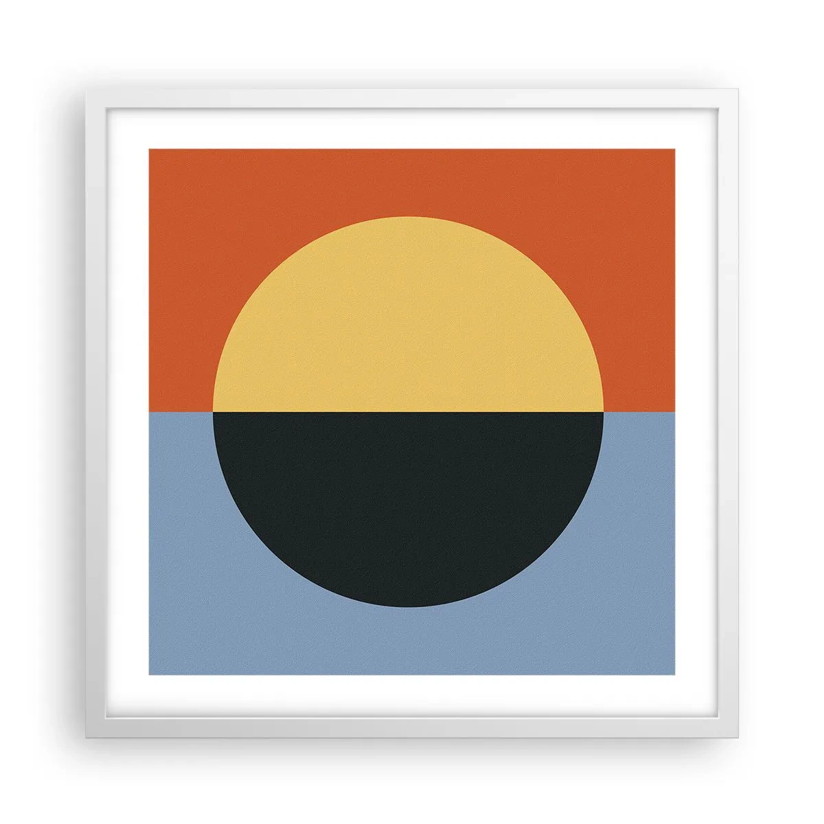 Póster en marco blanco - Una composición de calidez y frescura - 50x50 cm