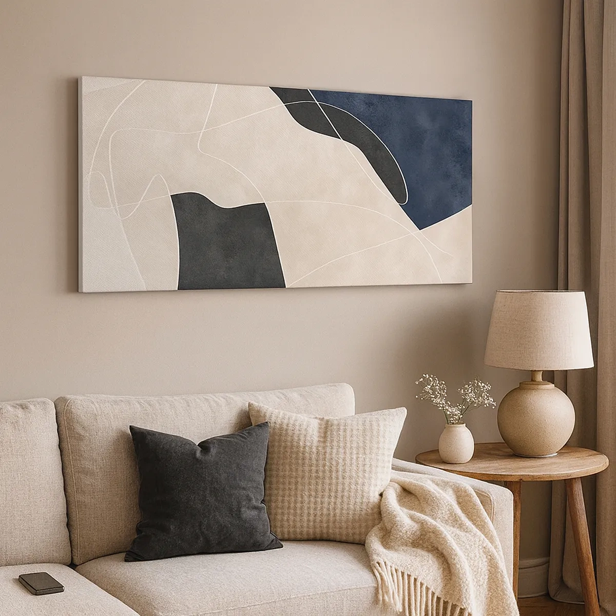 Cuadro sobre lienzo - Impresión de Imagen - Composición abstracta - contraste de colores - 30x30 cm