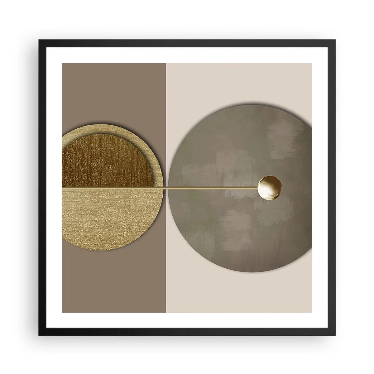 Póster en marco negro - Equilibrio perfecto - 60x60 cm