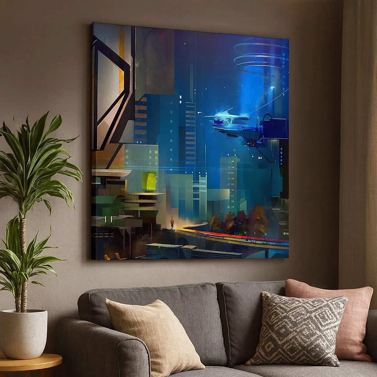 Cuadro sobre lienzo - Impresión de Imagen - En un futuro próximo - 30x30 cm