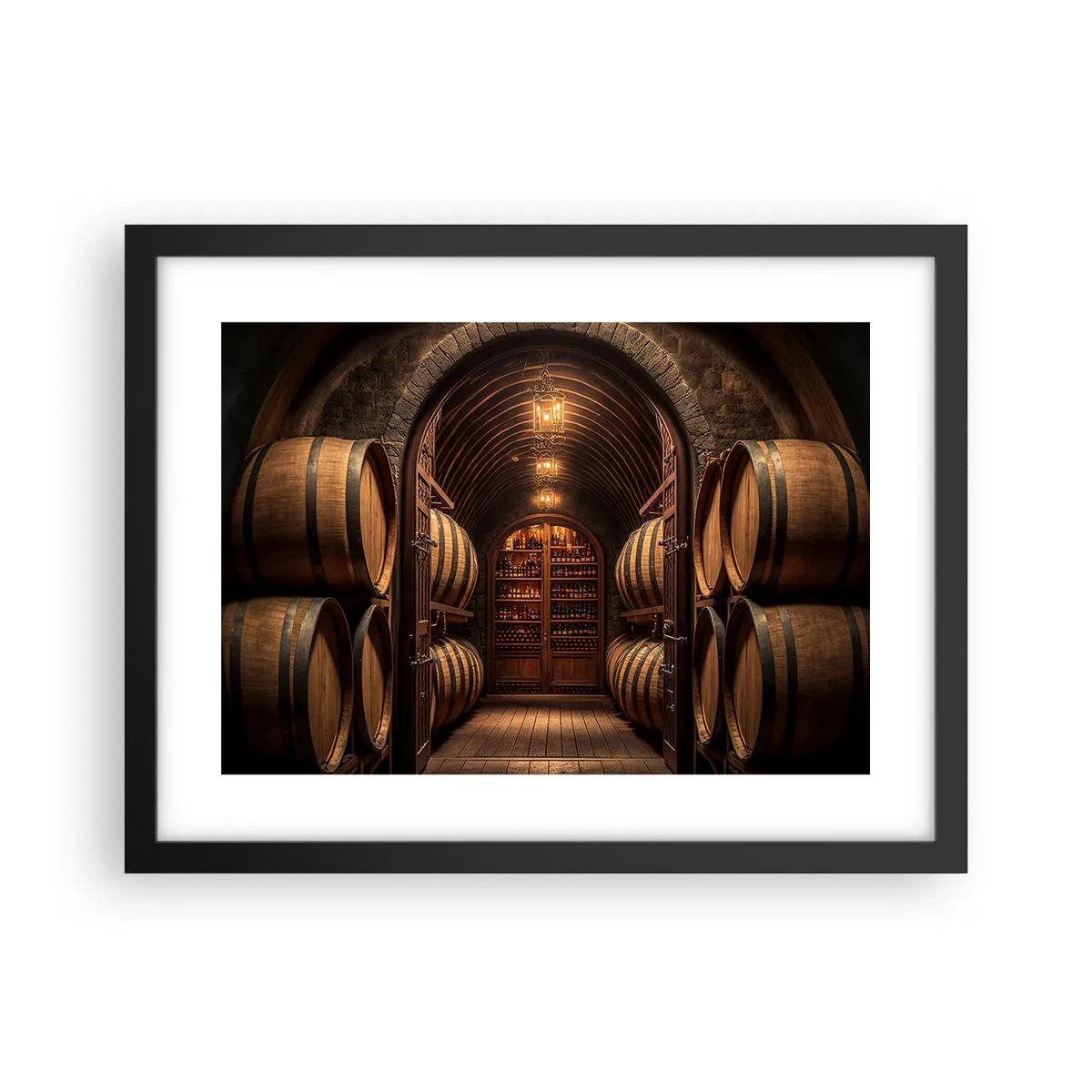Póster en marco negro - Sótano atmosférico - 40x30 cm