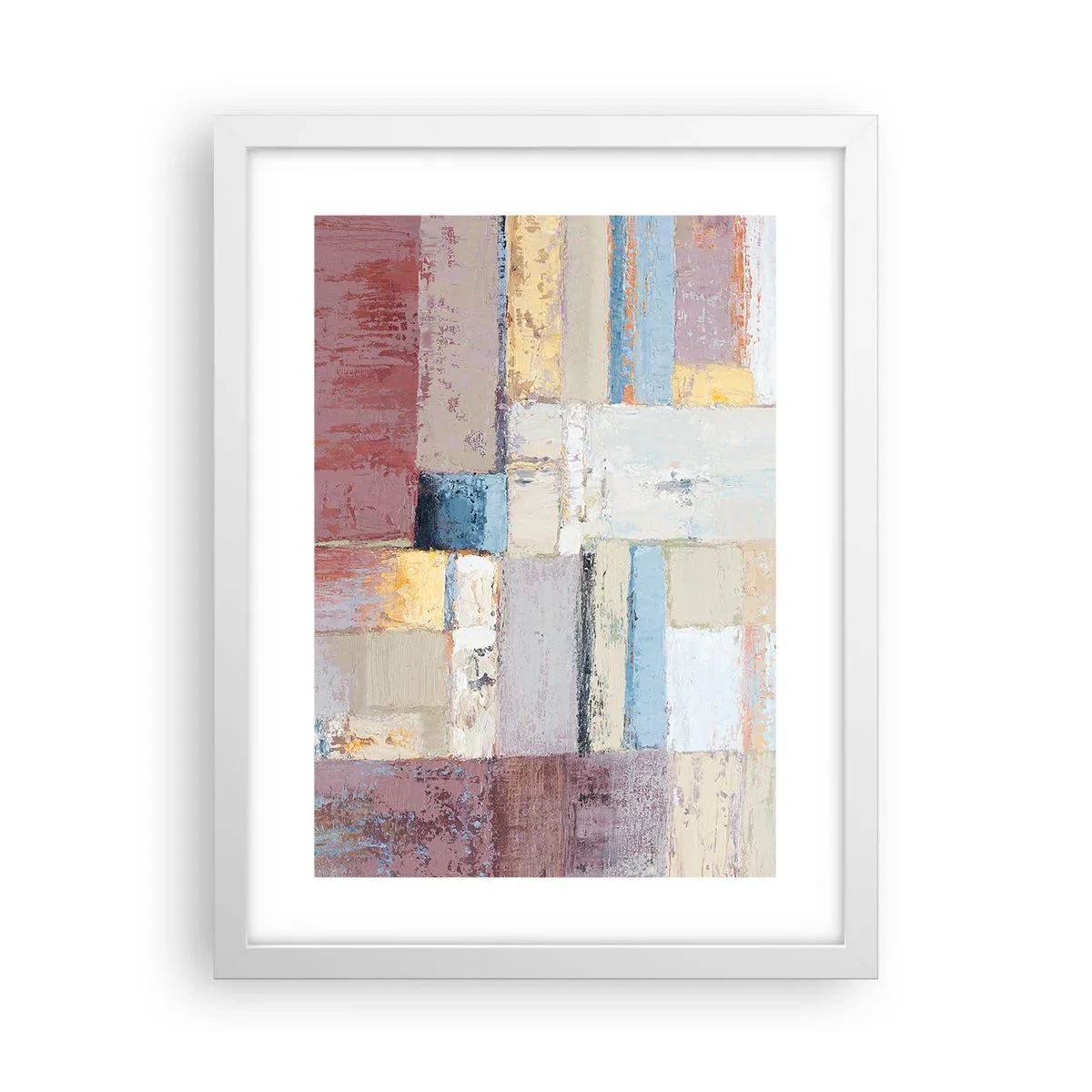 Póster en marco blanco - La tranquilidad de la geometría - 30x40 cm