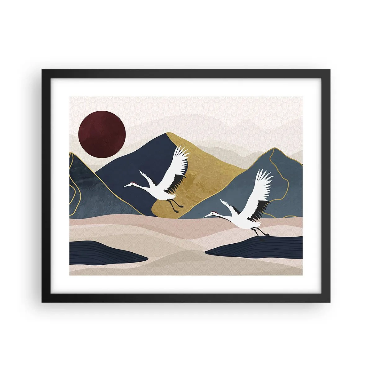 Póster en marco negro - Y el día ha vuelto a pasar volando - 50x40 cm