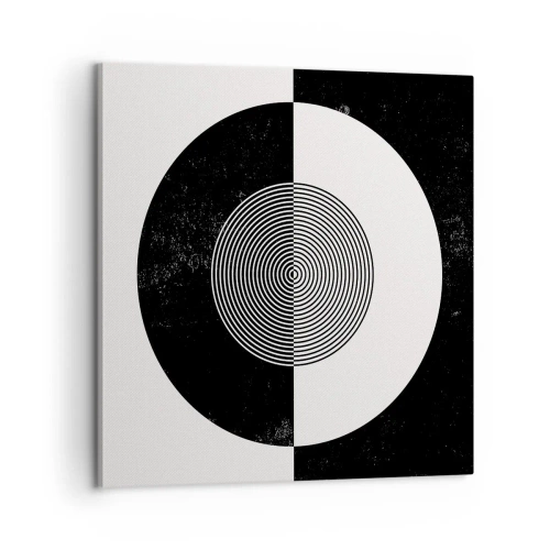 Cuadro sobre lienzo - Impresión de Imagen - Armonía en blanco y negro - 60x60 cm