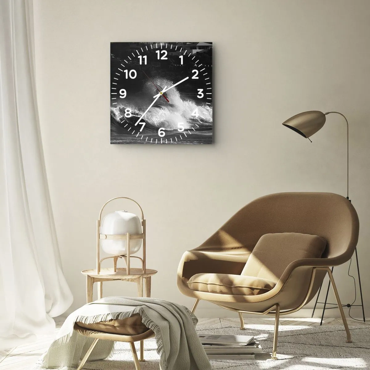 Reloj de pared - Reloj de vidrio - Desafío aceptado - 40x40 cm