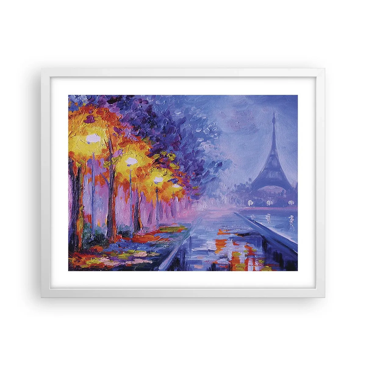 Póster en marco blanco - Un paseo de ensueño - 50x40 cm