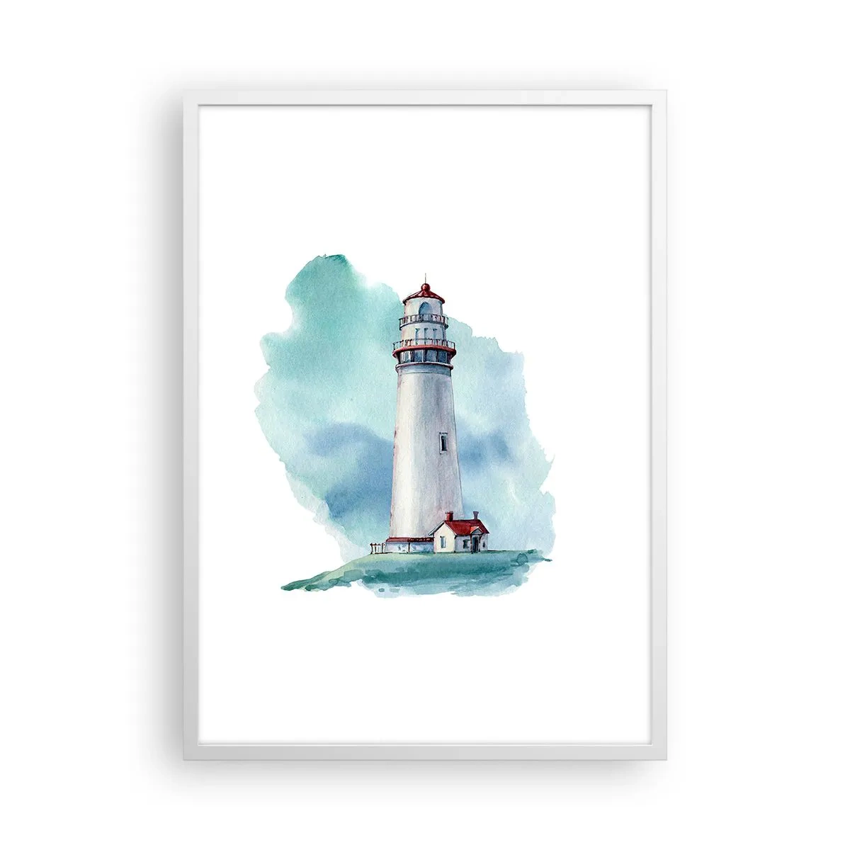 Póster en marco blanco - Gentil hermana del azul - 50x70 cm