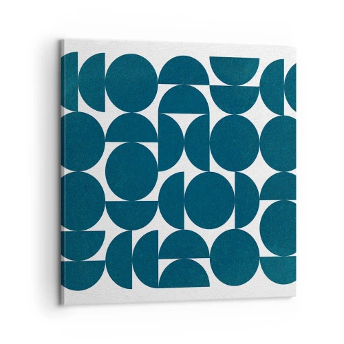 Cuadro sobre lienzo - Impresión de Imagen - Círculos y semicírculos - 60x60 cm