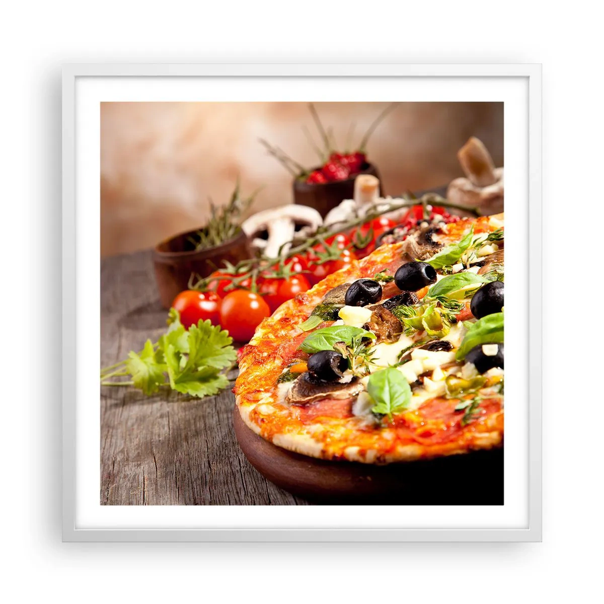 Póster en marco blanco - De ingredientes puros - 60x60 cm