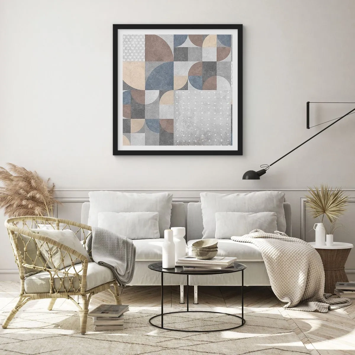 Póster en marco negro - Fantasía cerámica - 50x50 cm