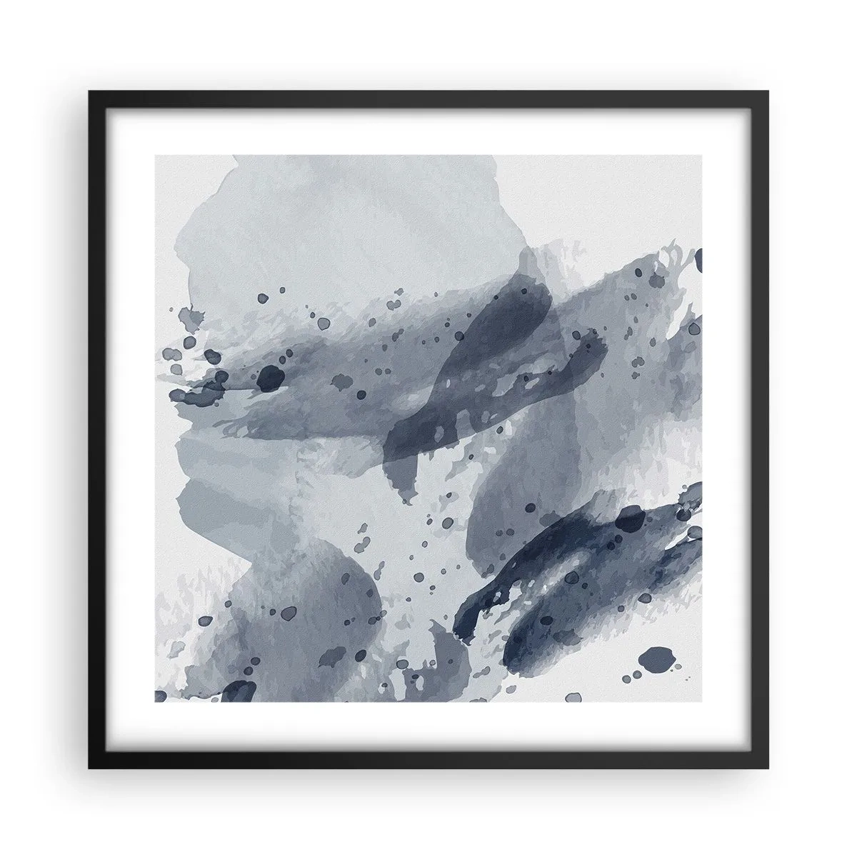 Póster en marco negro - Un estudio sobre la naturaleza del agua - 50x50 cm