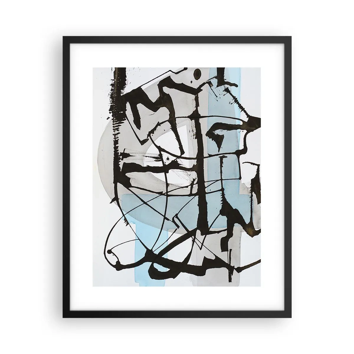 Póster en marco negro - Azul a pesar de todo - 40x50 cm