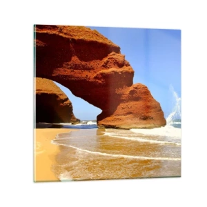 Cuadro sobre vidrio - Impresiones sobre Vidrio - El agua y el viento a través de miles de años - 70x70 cm