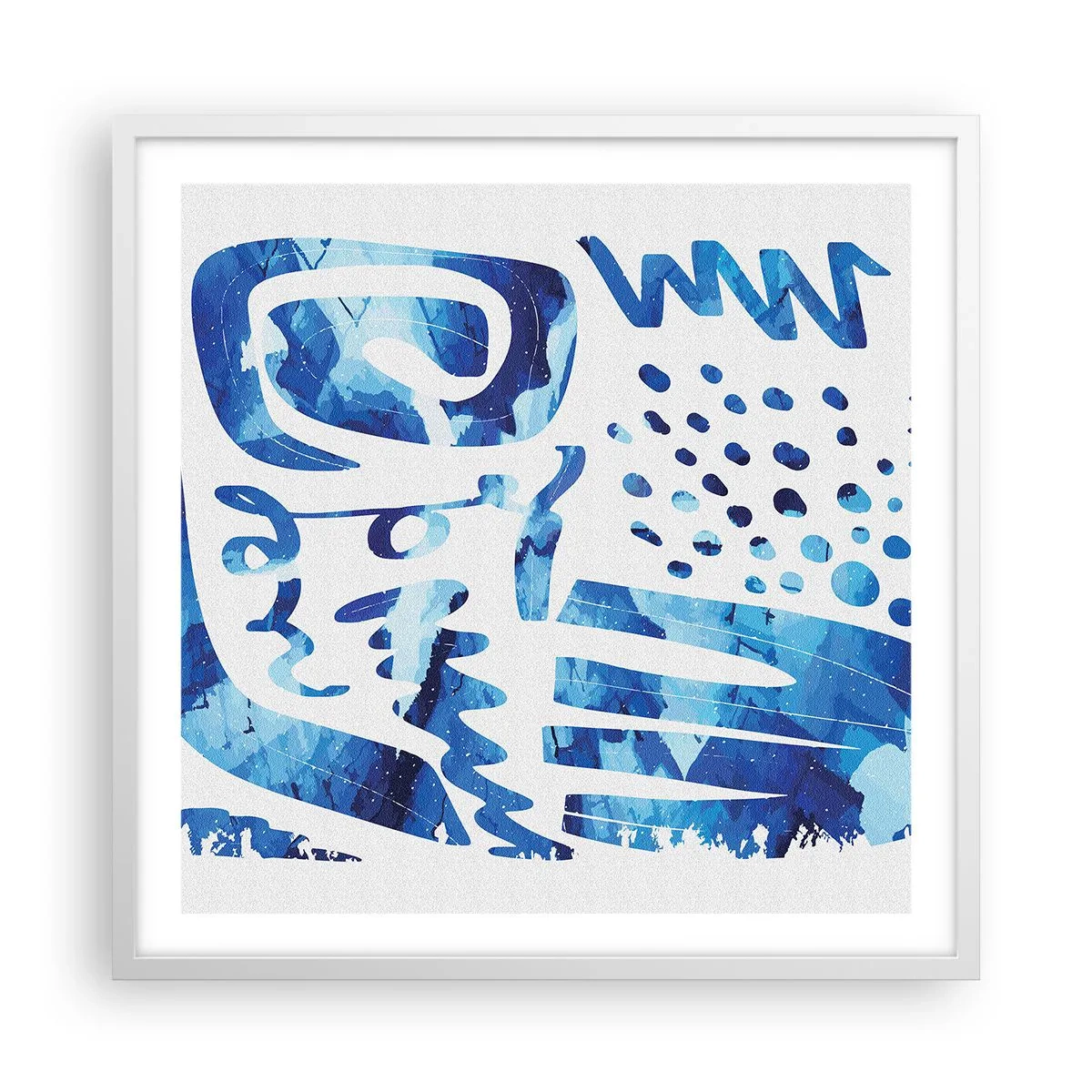 Póster en marco blanco - Vuelta a las raíces - 60x60 cm