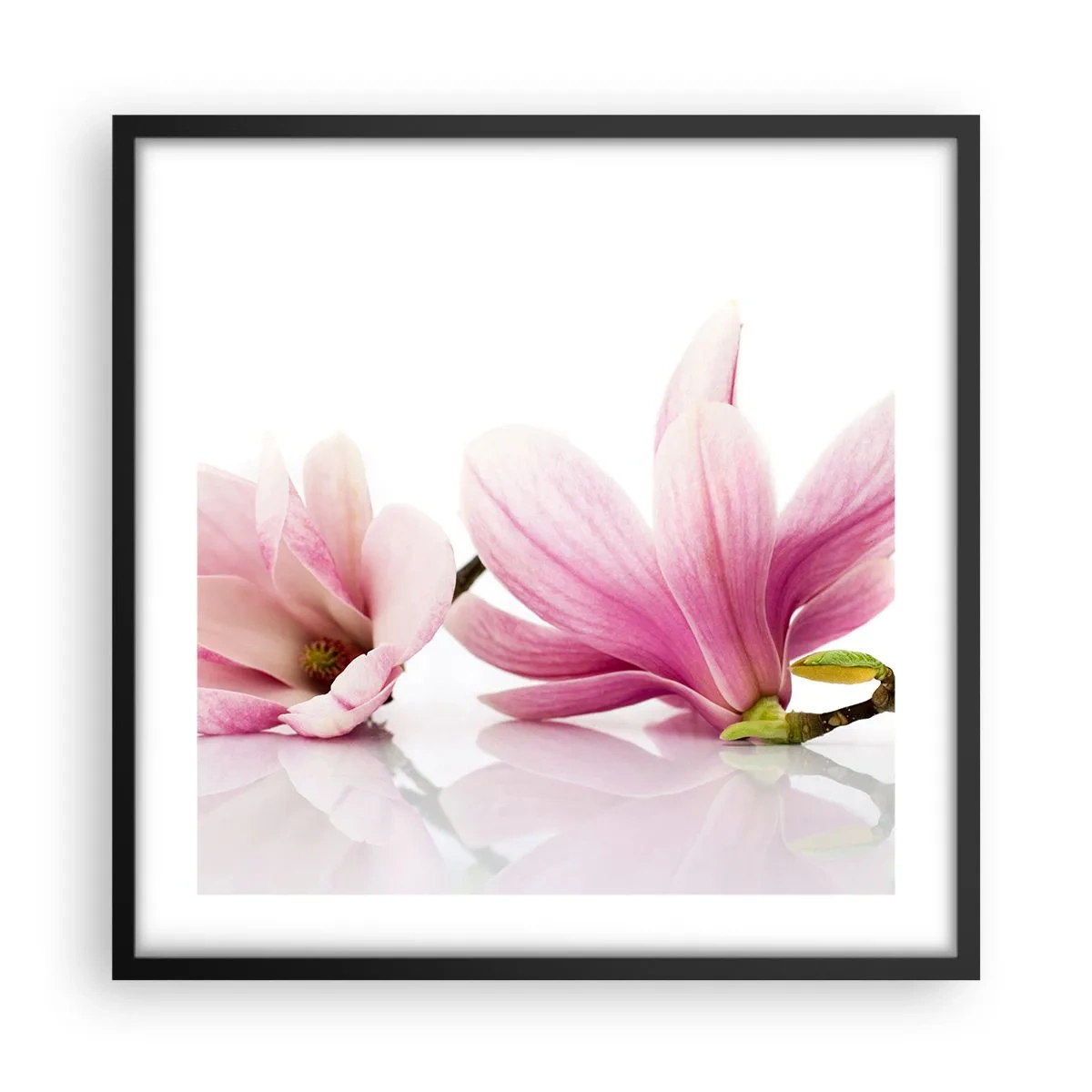 Póster en marco negro - Suave como un soplo de primavera - 50x50 cm