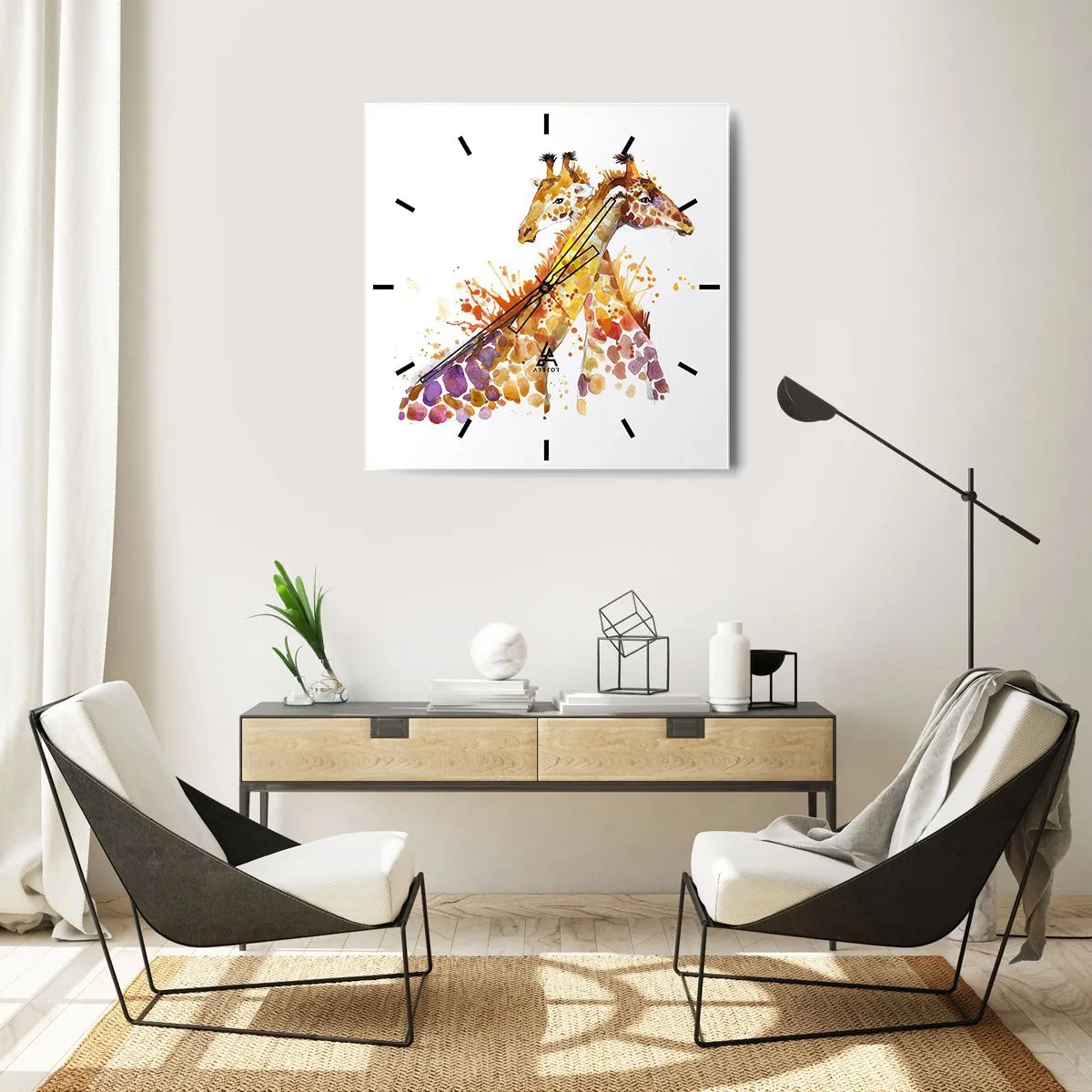 Reloj de pared - Reloj de vidrio - ¿Esto es amistad o es amor? - 30x30 cm