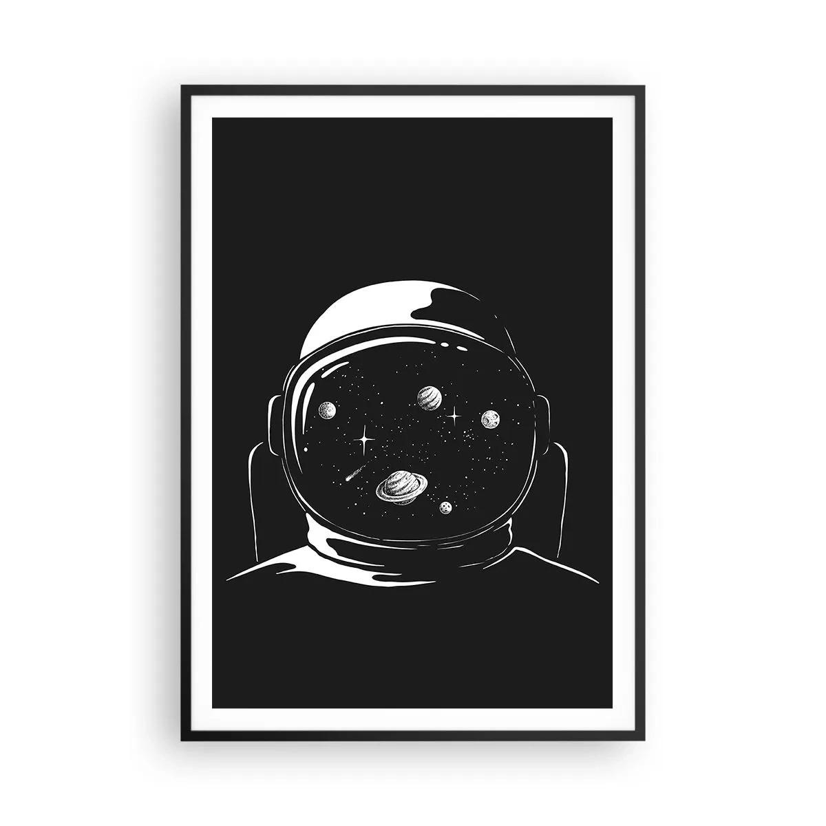 Póster en marco negro - Bonita vista - 70x100 cm