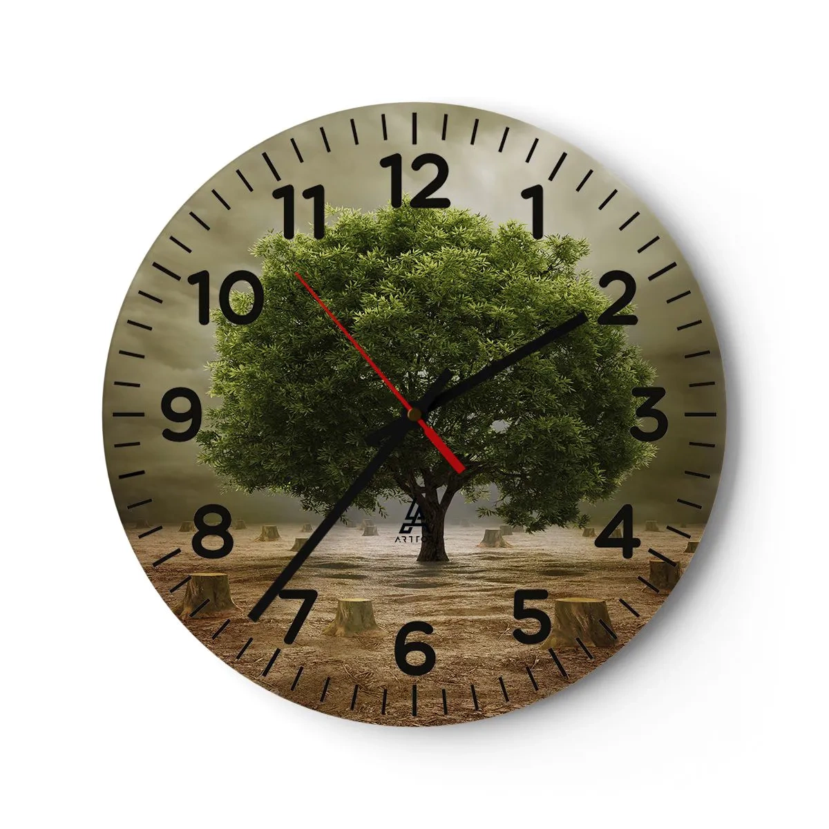 Reloj de pared - Reloj de vidrio - La esperanza - 30x30 cm
