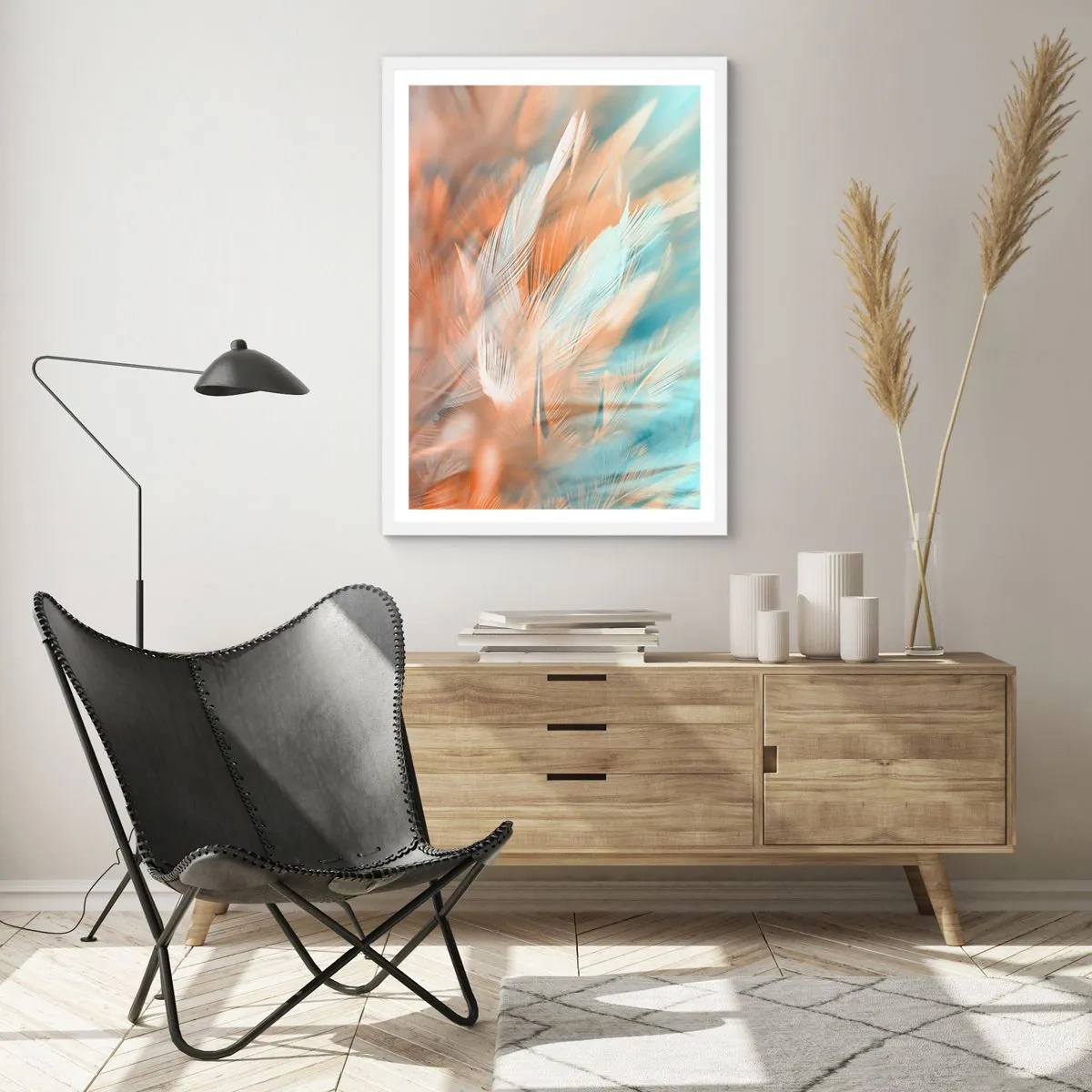 Póster en marco blanco - En la tierra de la suavidad - 40x50 cm