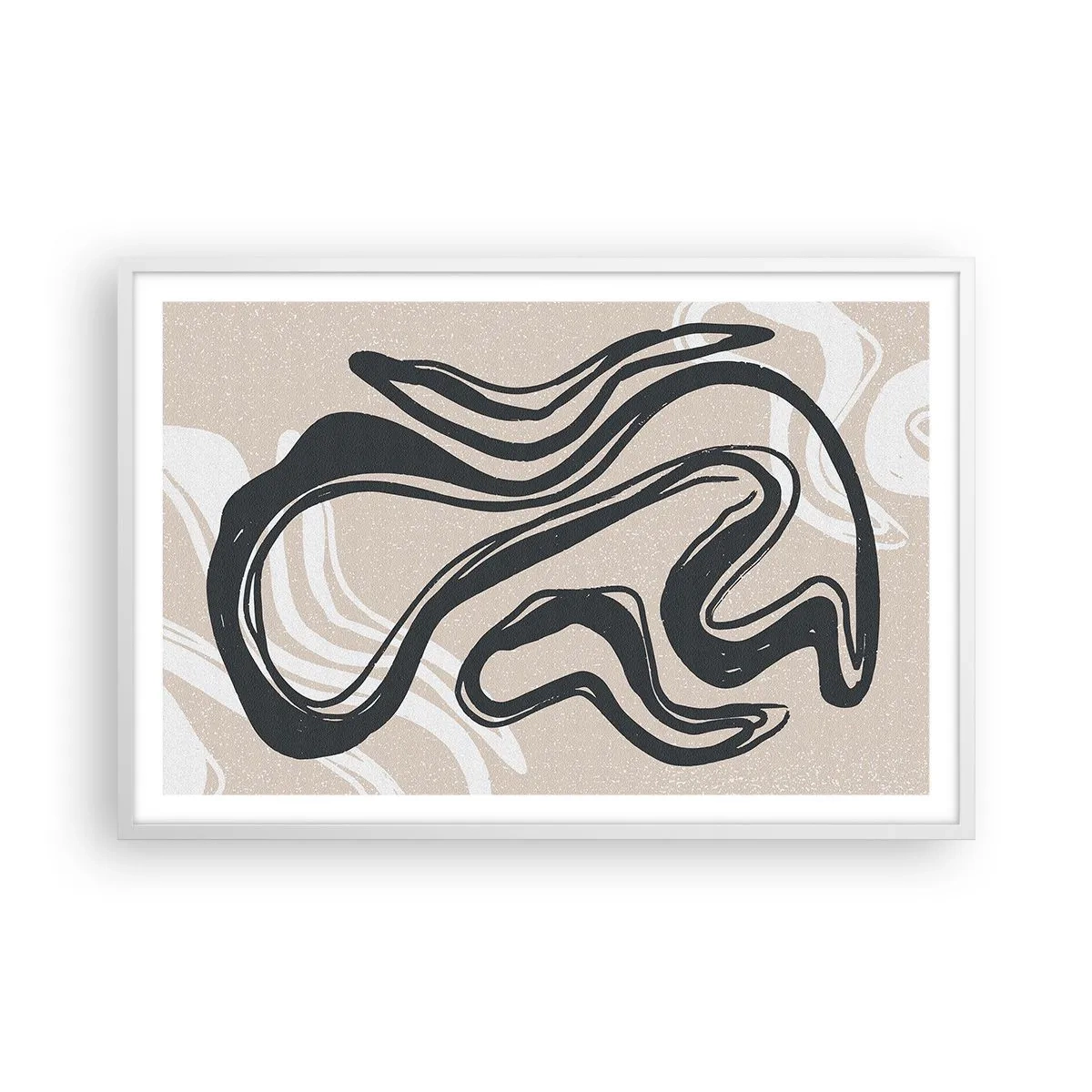 Póster en marco blanco - Expresión multiplicada - 91x61 cm