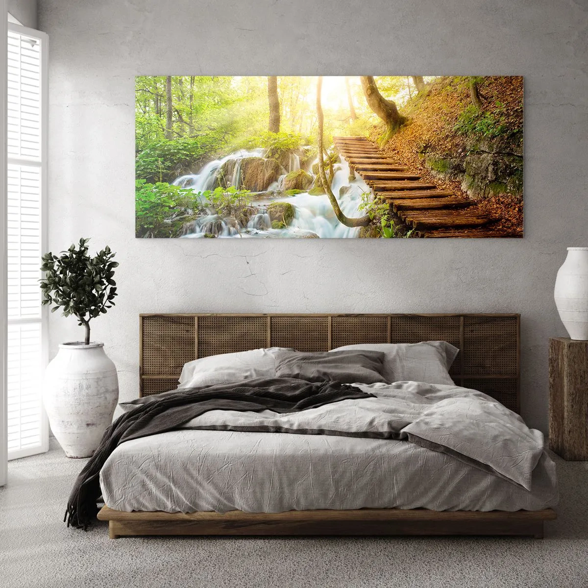 Cuadro sobre vidrio - Impresiones sobre Vidrio - El ansiado frescor - 100x40 cm