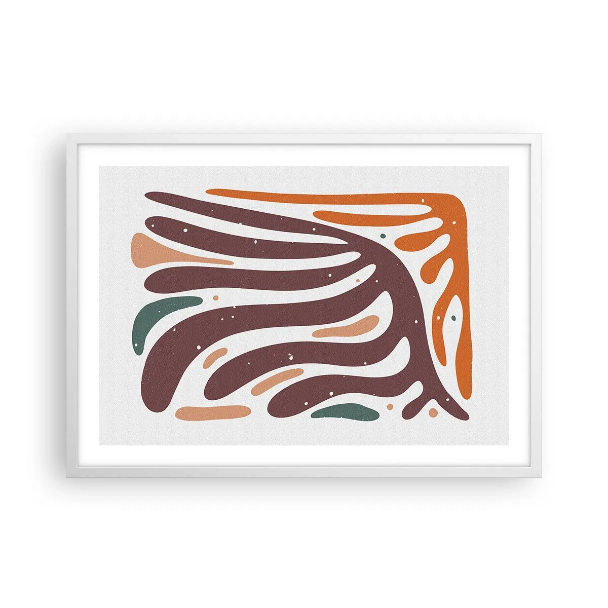 Póster en marco blanco - Composición orgánica - 70x50 cm