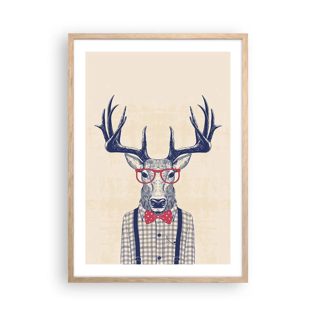 Póster en marco roble claro - Una extravagancia lúdica - 50x70 cm