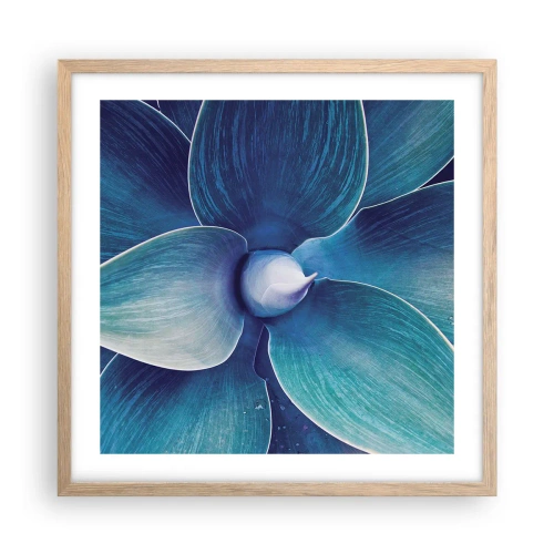 Póster en marco roble claro - Azul del cielo - 50x50 cm